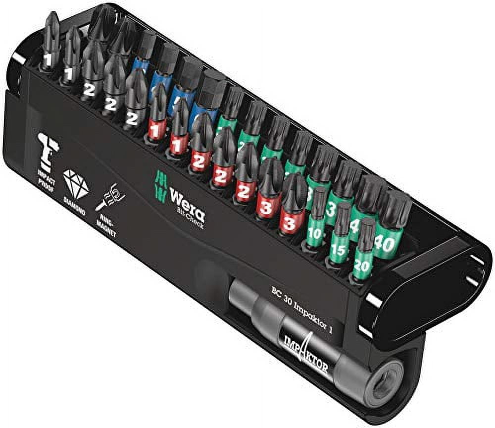 Wera 05057690001"Impact 1" Bit-Check - Silver (30Piece) [Energy Class A]