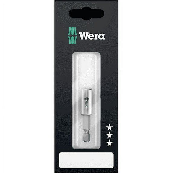 Wera 05073357001 Hexagon 899/4/1 SB Stainless Steel Sleeve, Universal Bit Holder 1/4" x 75mm