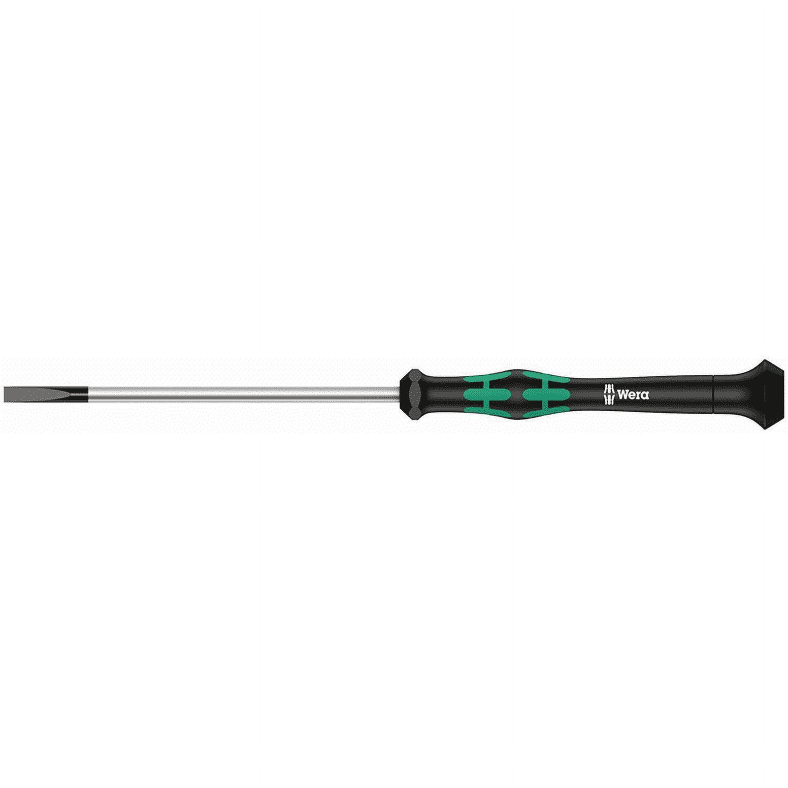 Wera 05118008001 2035 Precision Slotted Electronics Screwdriver, 0.40 x 2.5 x 80 mm