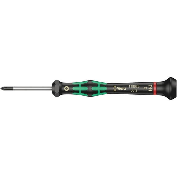 Wera 05118022001 2050 Precision Phillips Electronics Screwdriver, PH 0 x 60 mm