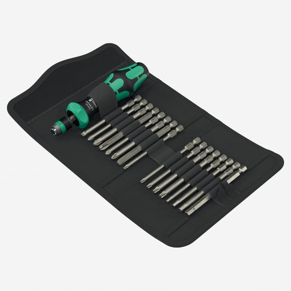 Wera Tools Kompakt 60 Ra-R 1 Kraftform Screwdriver Bit Set, 17 Pieces