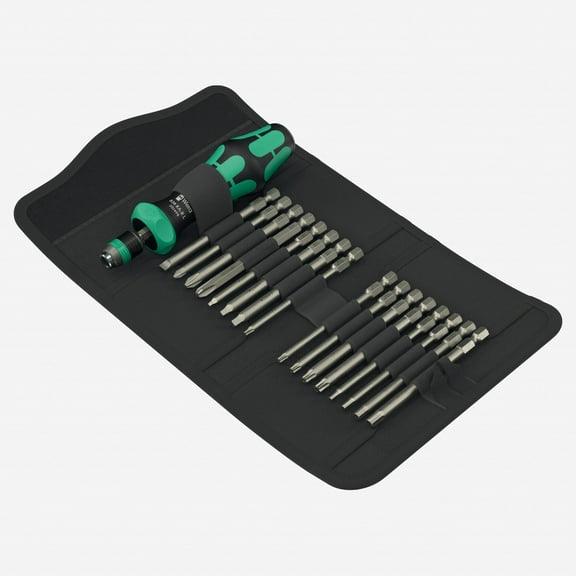 Wera Tools Kompakt 60 Ra-R Imperial 1 Kraftform Screwdriver Bit Set, 17 Pieces