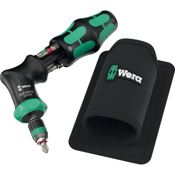 Wera Tools Kompakt Pistol Ra-R1 Kraftform Pistol Bit Set, 7 Pieces