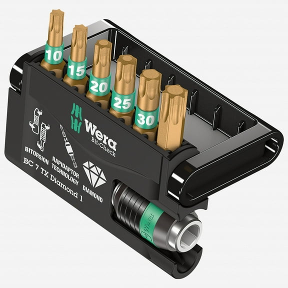 Wera 057415 Bit-Check 7 TX Diamond 1 Insert Bit Set