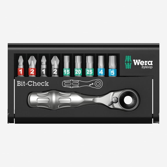 Wera 057418 Bit-Check 10 Zyklop Mini BiTorsion 1