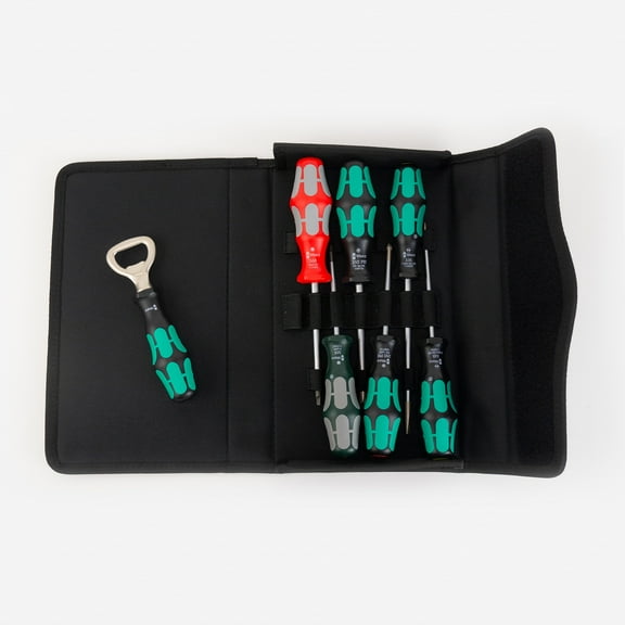 Wera 105626 Kraftform Plus 300/7 Screwdriver Set 4, PH/SL/SQ, 7 Pieces