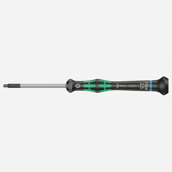 Wera 118070 2.5 x 60mm Kraftform Micro Hex Precision Screwdriver