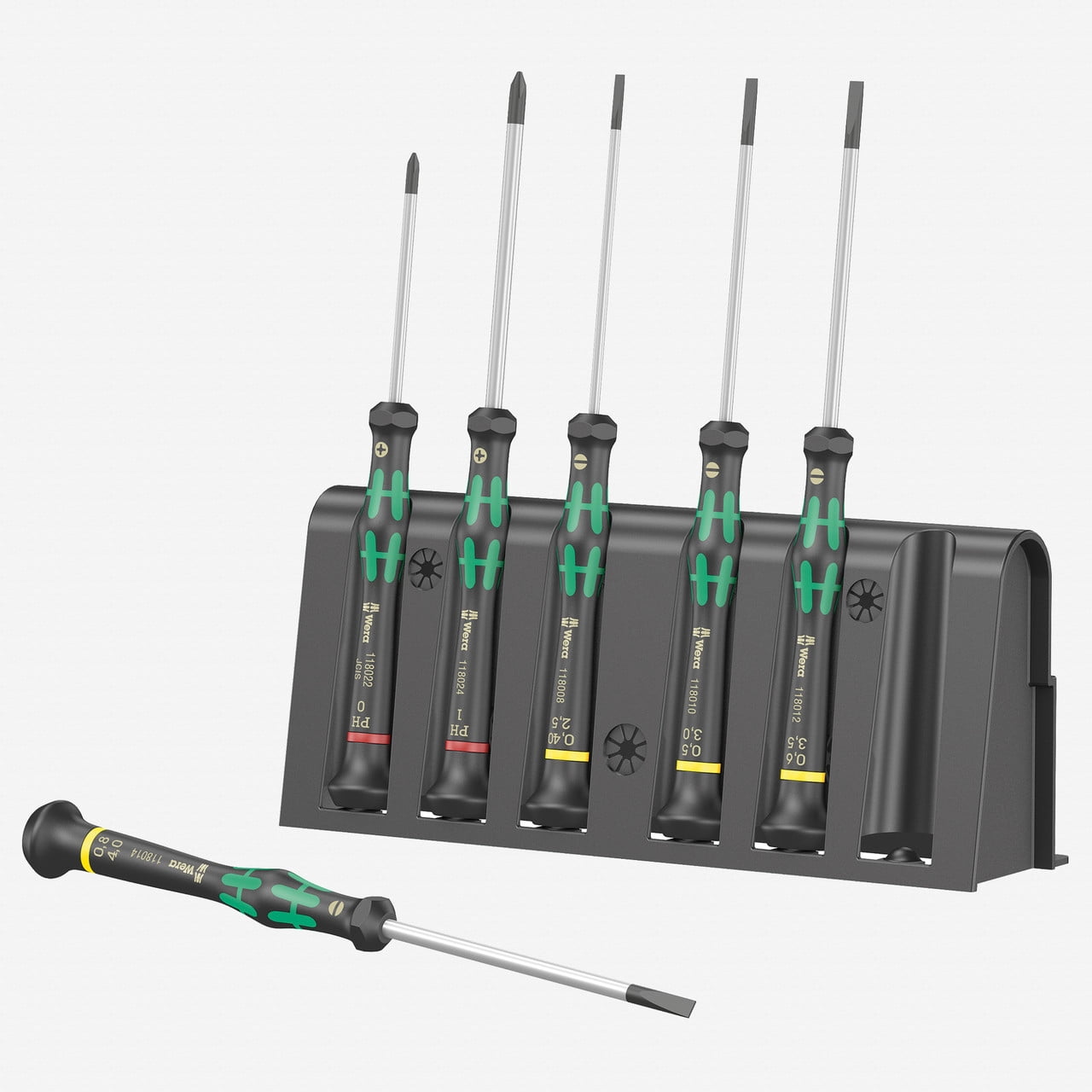 Screwdriver Set And Rack Wera 118152 Kraftform Micro Slotted/Phillips Precision Screwdriver Set ...