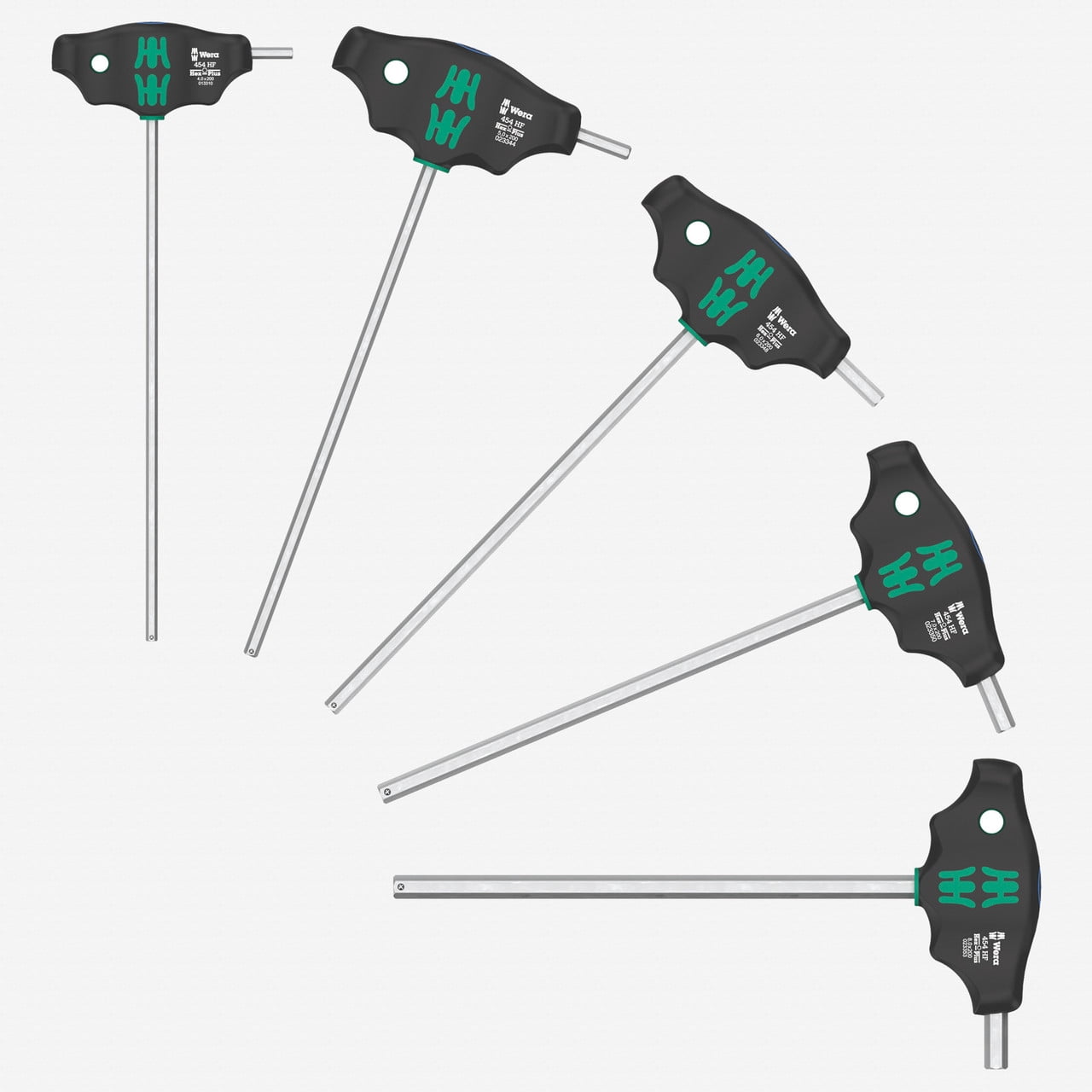 Wera 136070 T-handle Screwdriver 454/5 HF HVAC Set 1, Hex-Plus, 5 Pieces, Metric