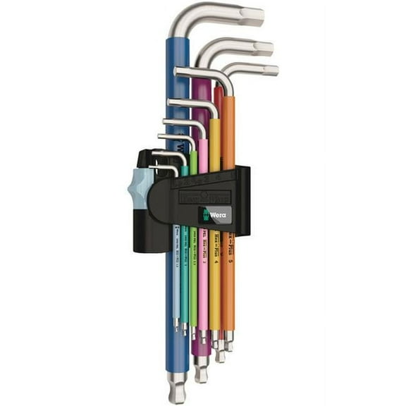 Wera 3950/9 Hex-Plus L-Key Hex Wrench Set - Metric, Stainless