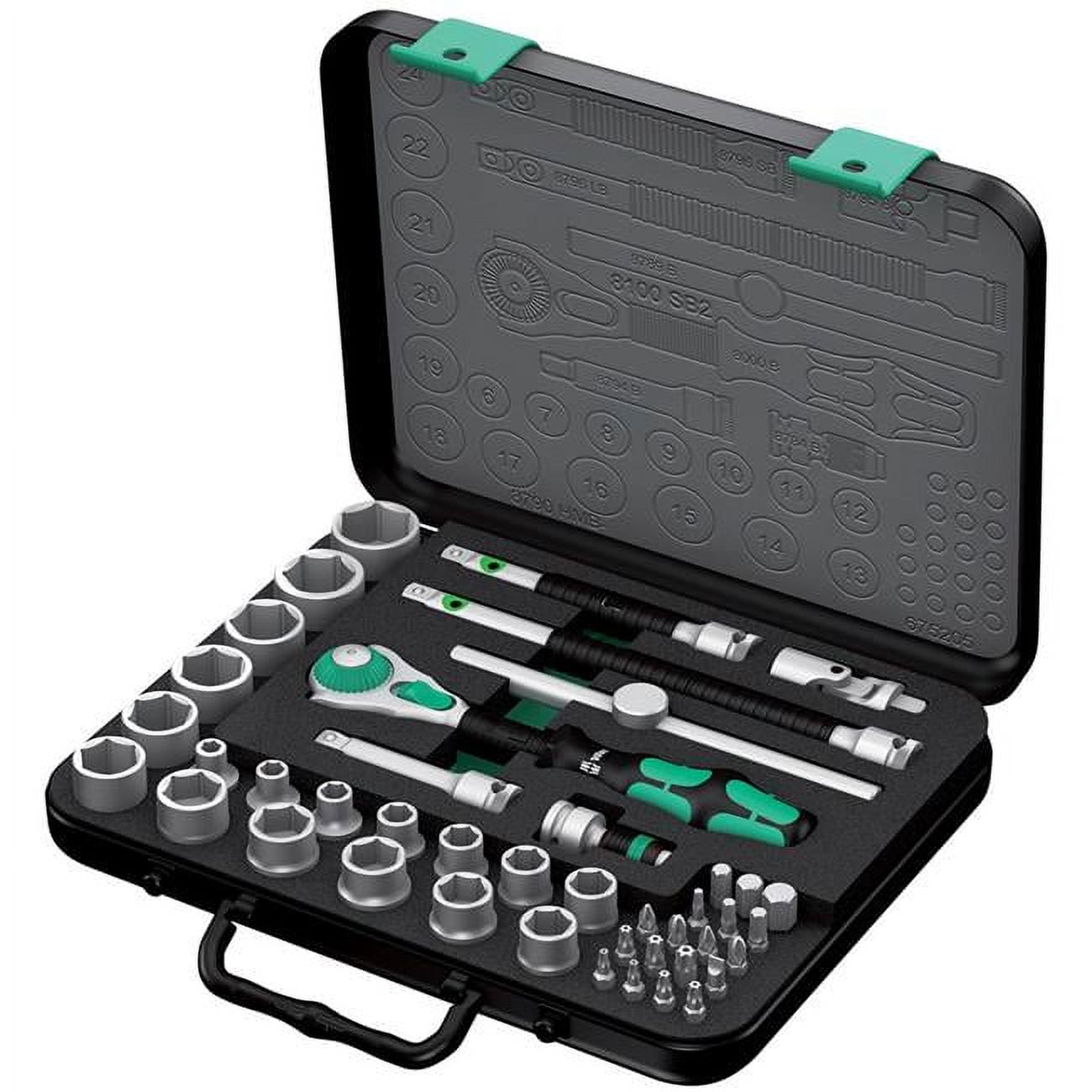 Wera 5003594001 0.37 in. Drive Zyklop Speed Ratchet Set - 43 Piece