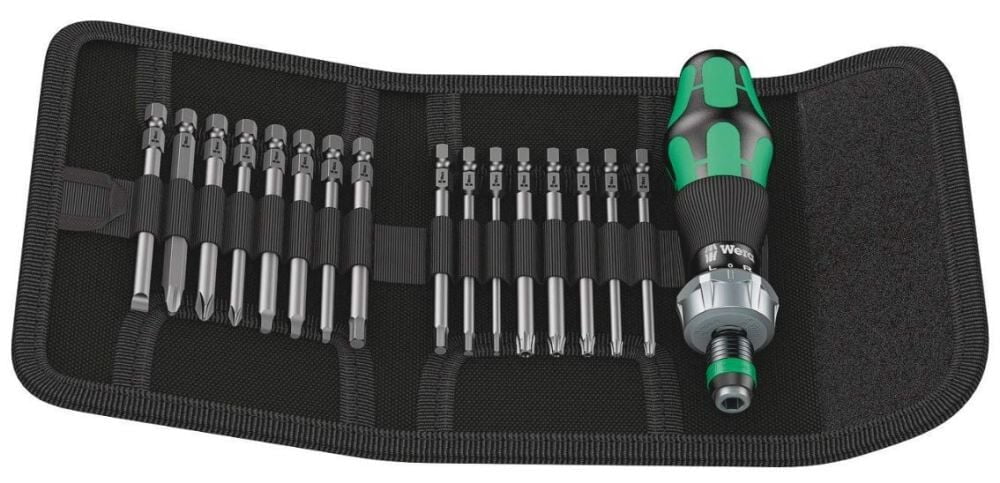 Wera Tools Kraftform Kompakt 60 Ra Ratcheting Screwdriver Set, 17 Piece