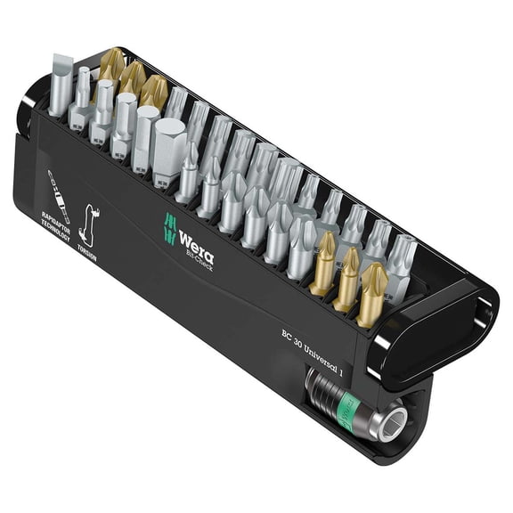 Wera - 5056440001 BC Universal Rapidaptor Bit-Check, 30-Piece Set