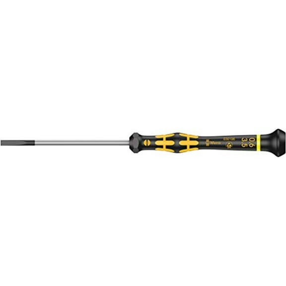 Wera ESD-Safe Micro Screwdriver: Slotted 0.60 x 3.5 x 80mm