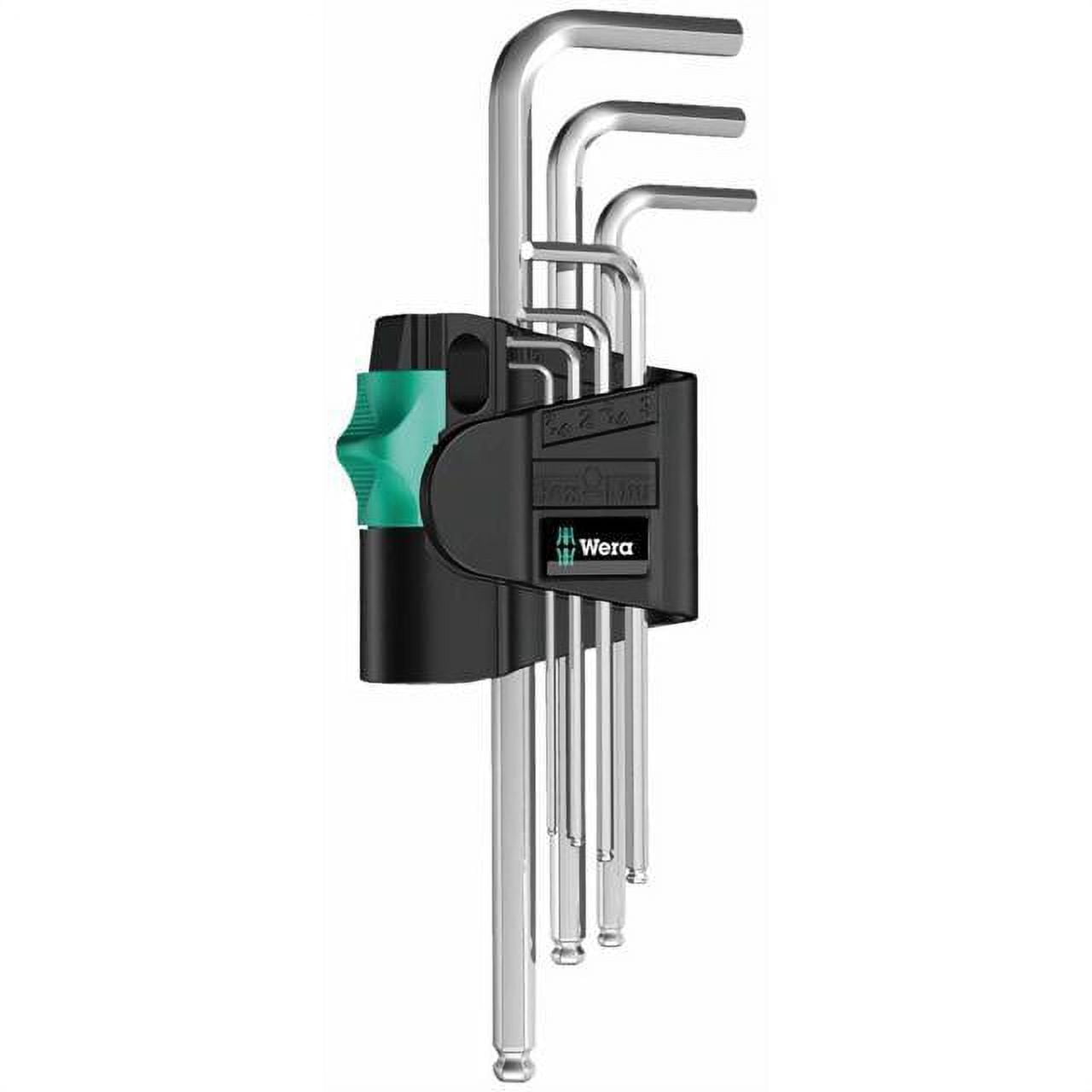 Wera Hex-Plus Chrome-Plated Long Shaft Metric L-Key Allen Wrench (7-Piece Set)