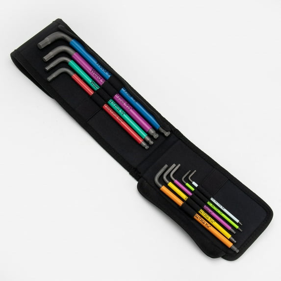 Wera 022639 9 Piece SZ Multicolor Hex + Ball End Hex SAE L-key Pouch Set