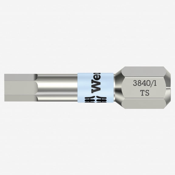 Wera 071063 9/64" x 25mm Stainless Steel Hex Torsion Insert Bit