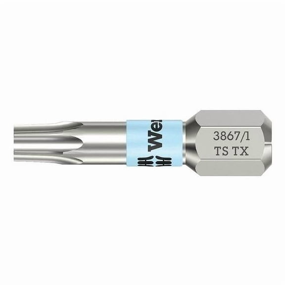 Wera Torsion Bit, SAE, 1/4", Hex, T8, 1", SS 05071030001
