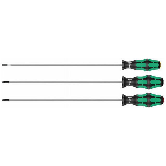 Screwdriver Form Wera Kraftform Plus Long Shaft Screwdrivers - 300 mm Long Shafts (3 ...