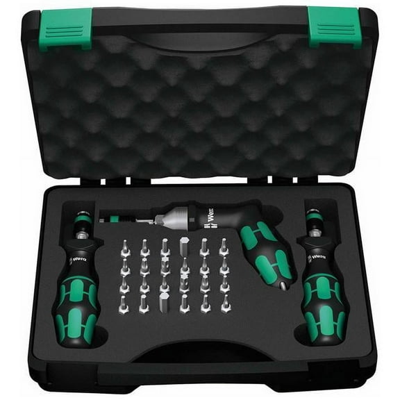Wera - 5074739001 Kraftform 7440/41/42 Torque Screwdriver 0.3-6.0 Nm and Bit Set, 27-Piece