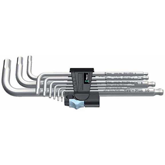 Wera 05073544001 Ball Hex L-Key Set, 9 Piece