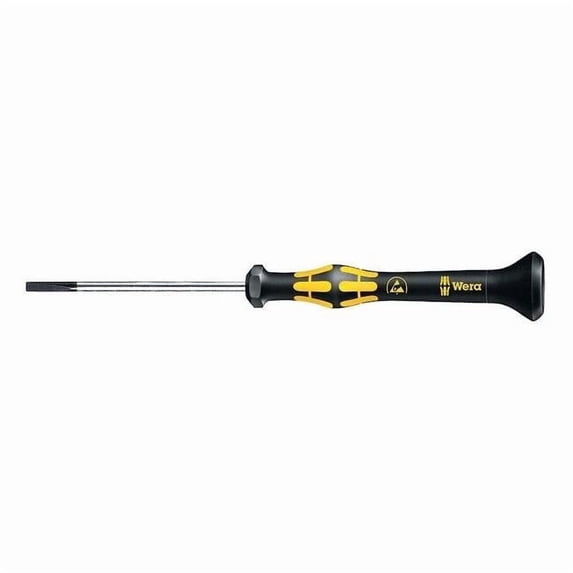 Wera ESD-Safe Precision Slotted Screwdriver 1/8 in Round 05030105001