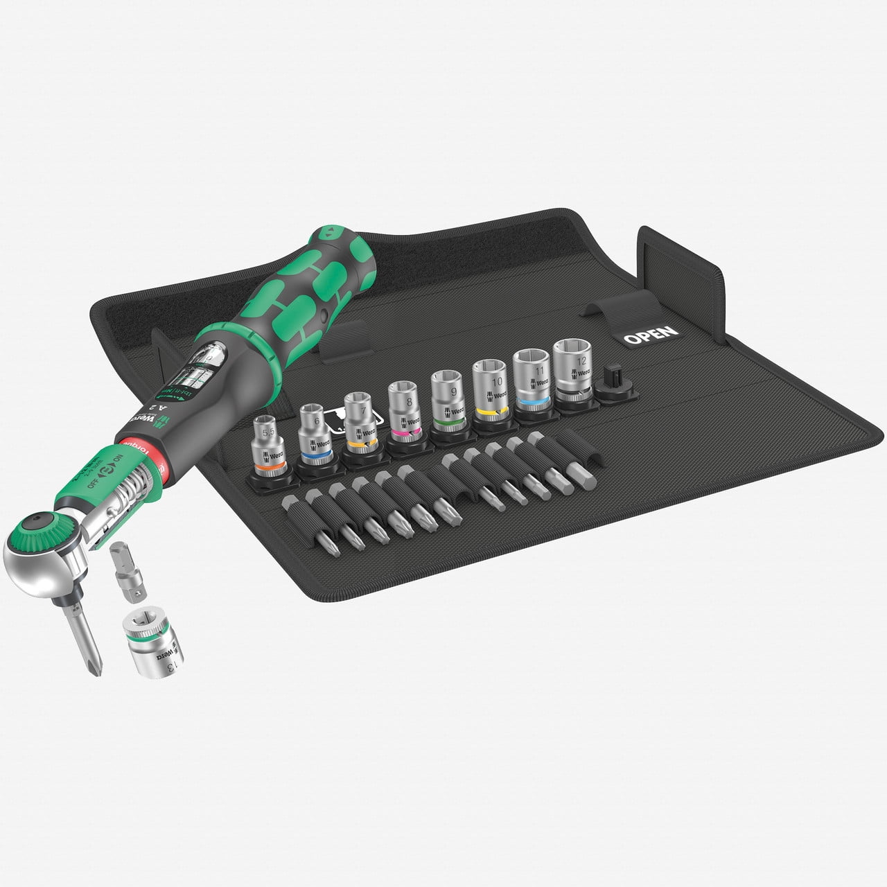 Wera Safe-Torque A 2 Torque Wrench Set 1 - 1/4" Hexagonal, 2-12 Nm, 23 Pieces
