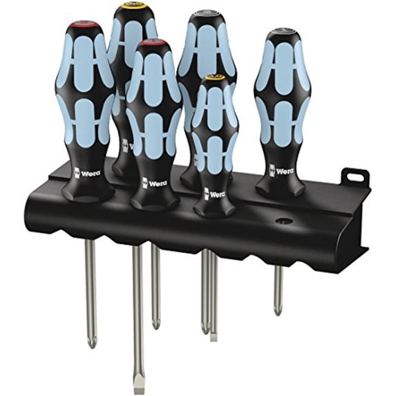 Wera Stainless Steel Screwdriver Set with Rack (6 Piece)