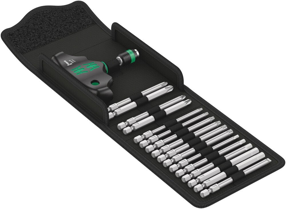 Wera Tools 17Pc Kraftform Kompakt 400 T-Handle Screwdriver Set