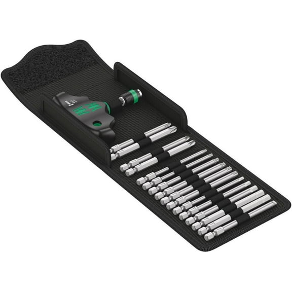 Wera Tools 17Pc Kraftform Kompakt 400 T-Handle Screwdriver Set
