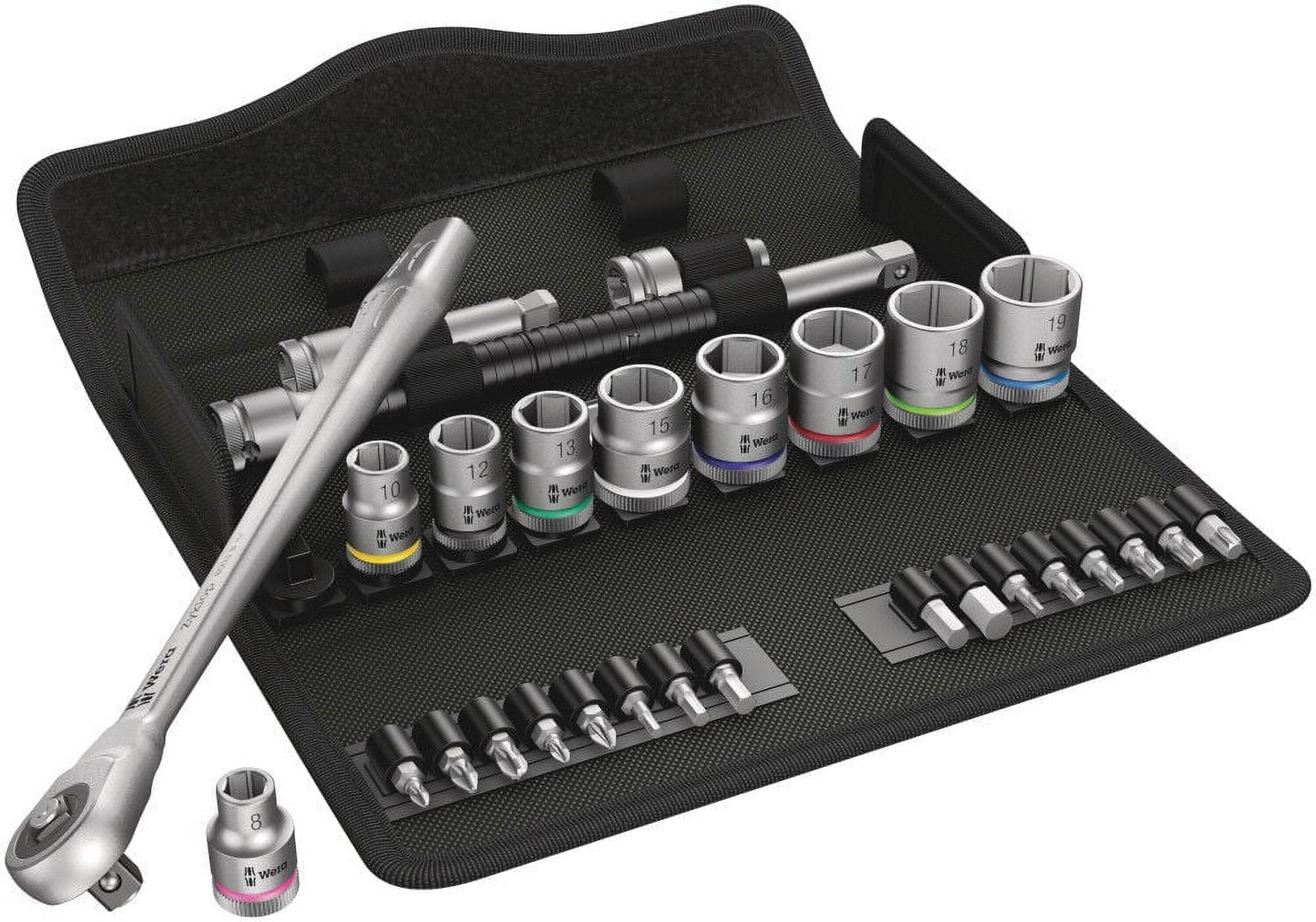 Wera Tools 29Pc 3/8In Drive 8100 Sb 7 Zyklop Metal Ratchet Set