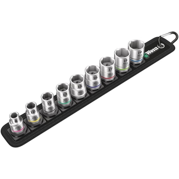 Wera Tools 3/8In Belt B 2 Zyklop Socket Set 9Pc