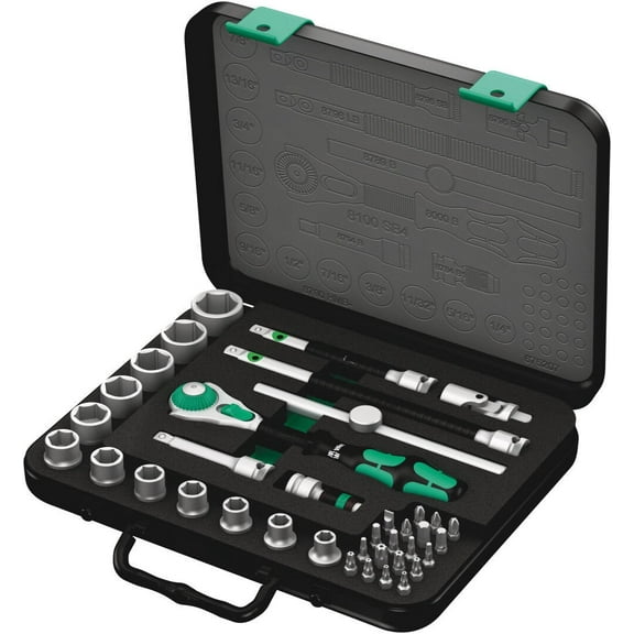 Wera Tools 3/8 Inch Drive 8100 Sb 4 Zyklop Speed Ratchet Set, 38 Pieces