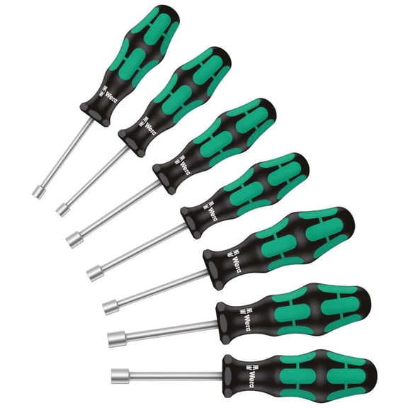 Wera Tools 395 Holo/7 Sw 3/16 1/2In Nutdriver Set 6Pc