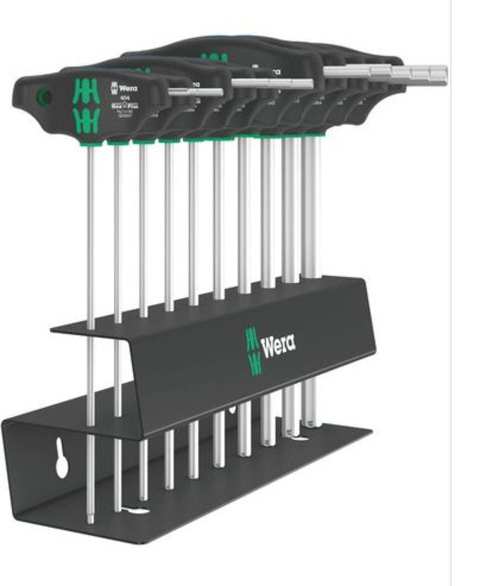 Wera Tools 454/10 Hf T-Handle Imperial 2 Hex-Plus Screwdriver Set 10Pc