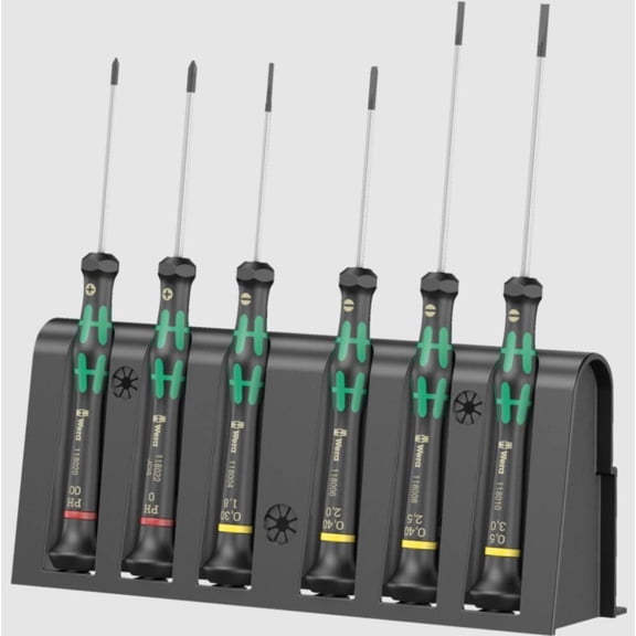 Wera Tools 2035/6 A Micro Screwdriver Set With Rack 6 Pieces