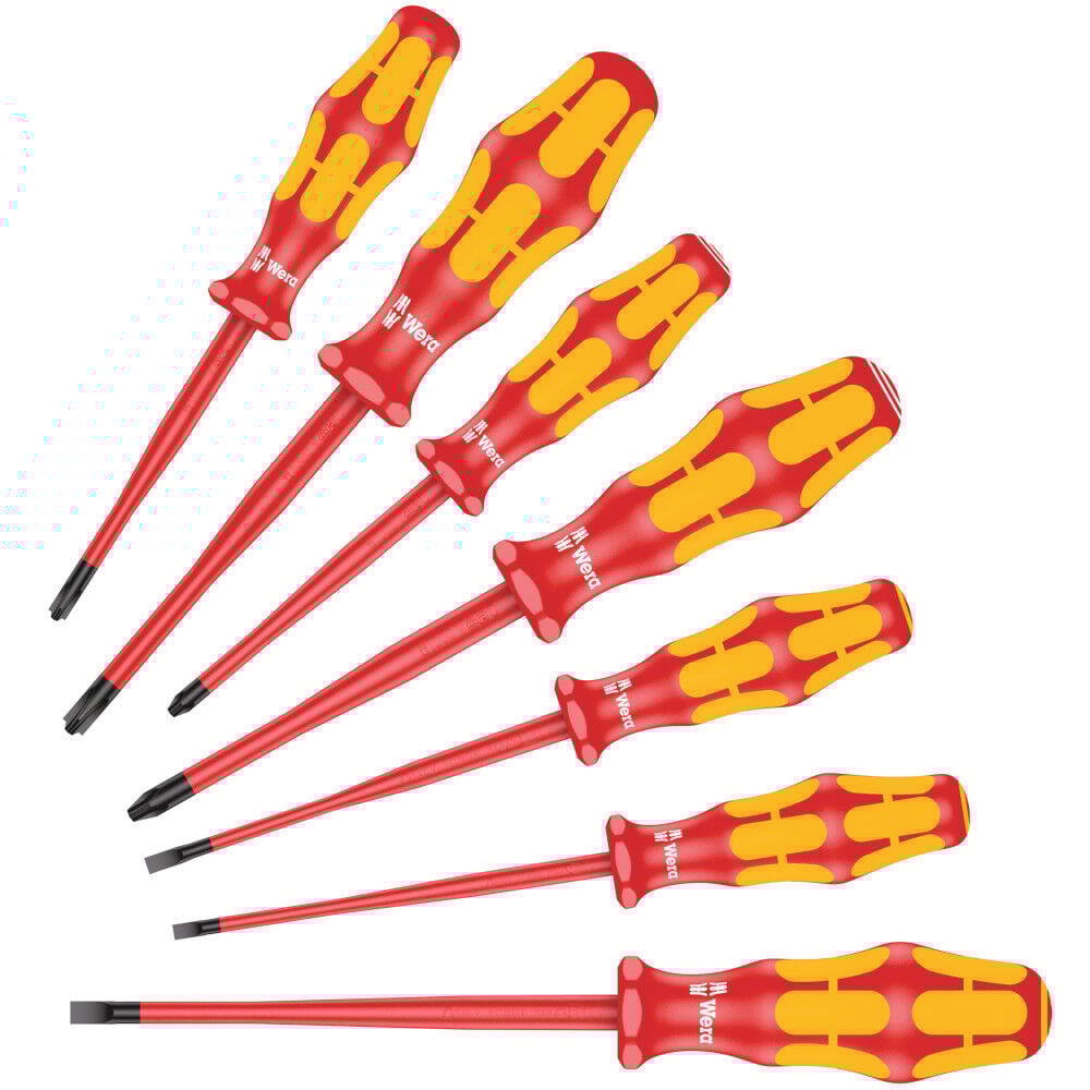 Wera Tools 7Pc Kraftform Plus Series 100 160 Iss/7 Screwdriver Set