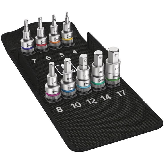 Wera Tools 8740 C Hf 1-1/2 In Drive Zyklop Bit Socket Set 9Pc