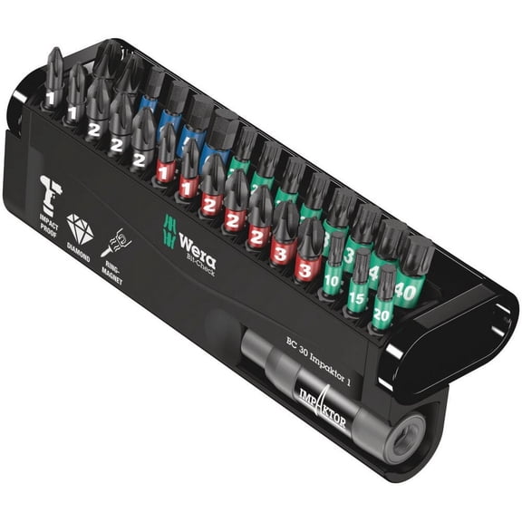 Wera Tools Bit-Check 30 Impaktor 1 Bit Assortment 30Pc