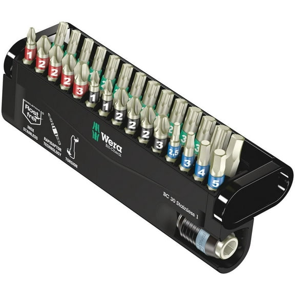 Wera Tools Bit-Check 30 Stainless 1 Bit Assortment 30Pc