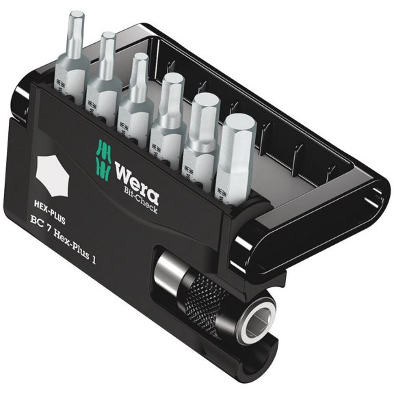 Wera Tools Bit-Check 7 Hex-Plus 1 Bit Assortment 7Pc