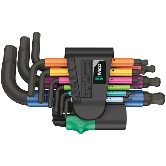 Wera Tools Blacklaser 950/9 Hex-Plus Multicolor 2 L-Key Set 9Pc