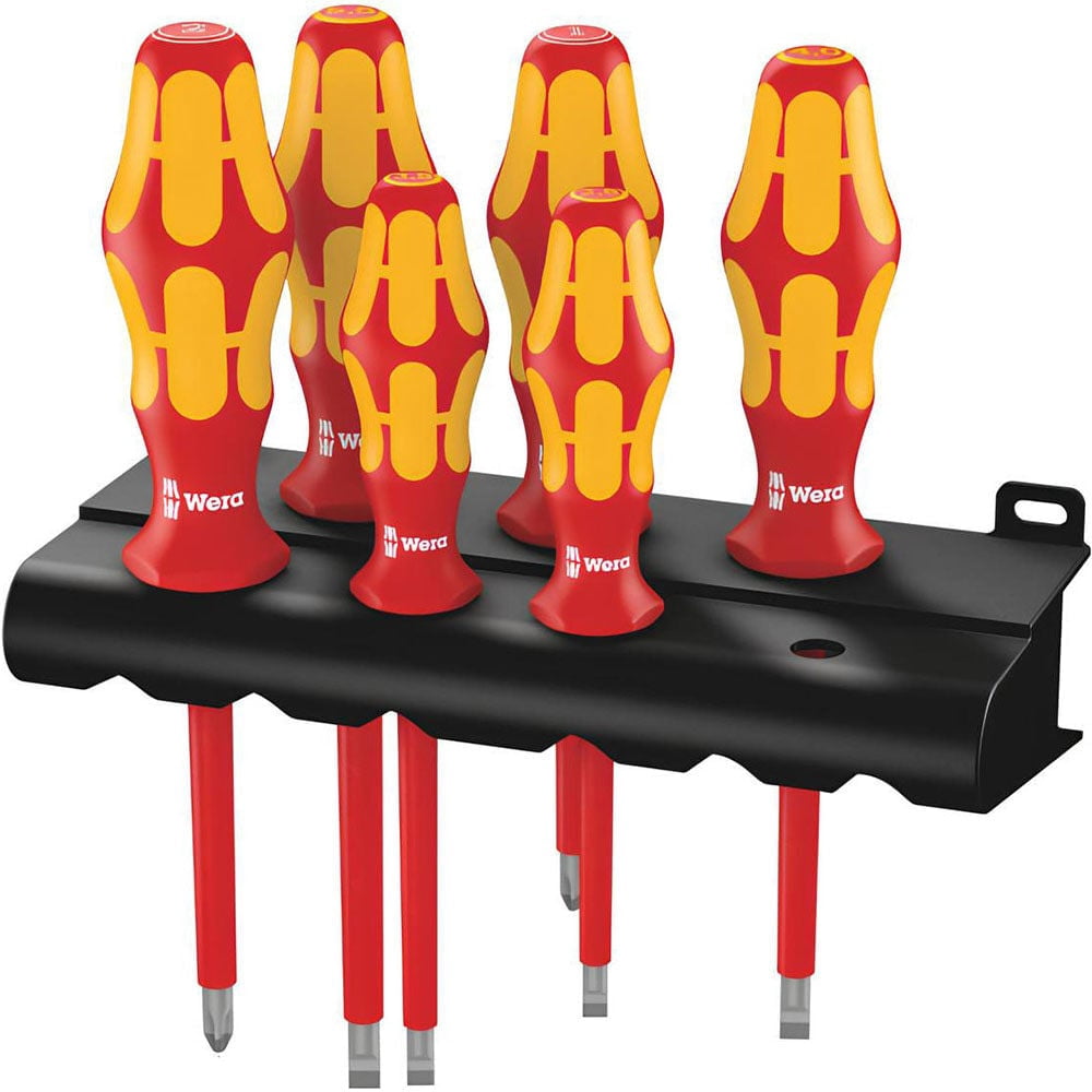 Wera Tools Kraftform Plus 160 I/6 Rack Screwdriver Set 6Pc