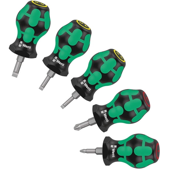 Wera Tools Kraftform Plus Stubby Set 1 Screwdriver Set 5Pc
