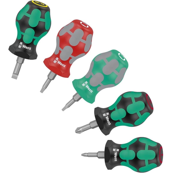 Wera Tools Kraftform Plus Stubby Set 3 Screwdriver Set 5Pc