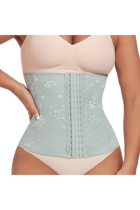 Floral Lace Waist Trainer for Women Corset Shapewear Tummy Control Waist Cincher Underbust Postpartum Girdle Body Shaper
