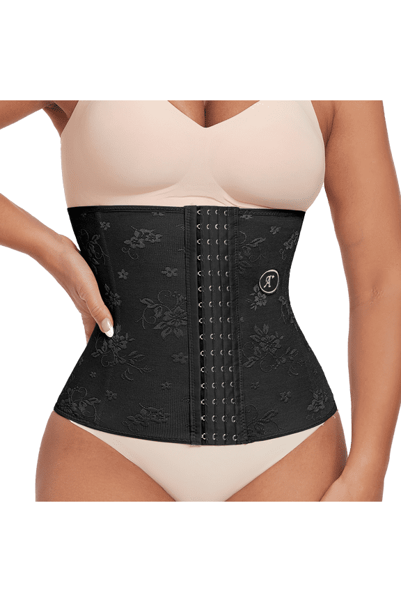 Floral Lace Waist Trainer for Women Corset Shapewear Tummy Control Waist Cincher Underbust Postpartum Girdle Body Shaper