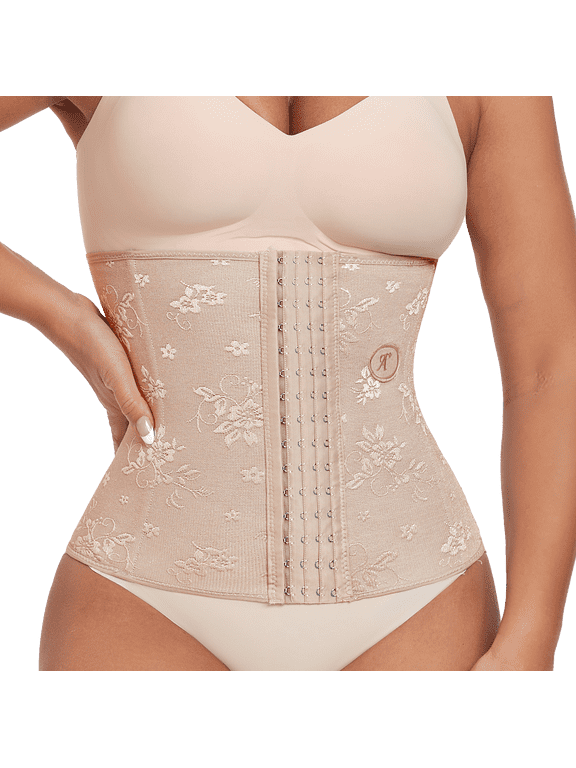 Floral Lace Waist Trainer for Women Corset Shapewear Tummy Control Waist Cincher Underbust Postpartum Girdle Body Shaper