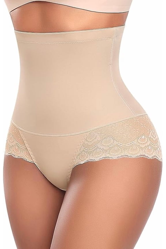 Tummy Control Shapewear Panties for Women High Waist Body Shaper Underwear Lace Shaping Girdle Briefs