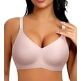 thumbnail image 1 of Werena V Neck Wireless Bras for Women No Underwire Seamless Bra Full Coverage No Wire Tshirt Bras, 1 of 7